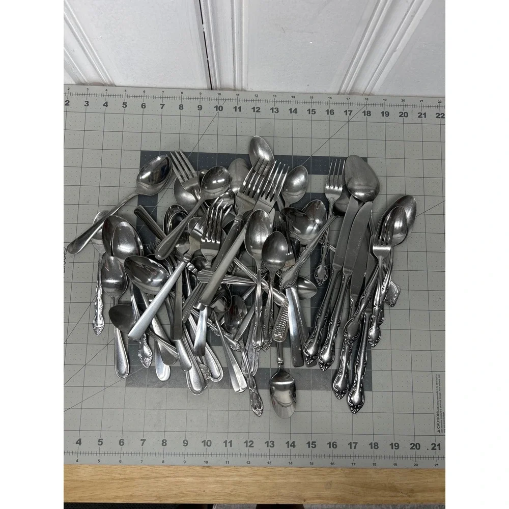Flatware Mixed Lot Stainless Steel Assorted Patterns 53pcs Replacement Japan